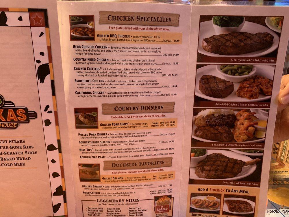 Menu at Texas Roadhouse BBQ, Menifee, Haun Rd