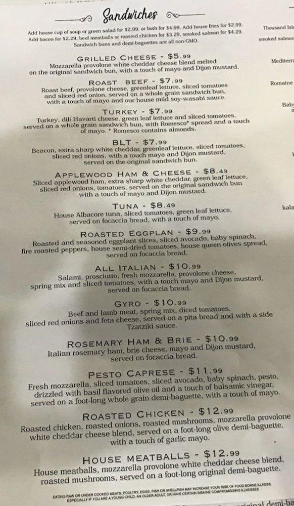 Carta de Eight Ball Cafe, Everett