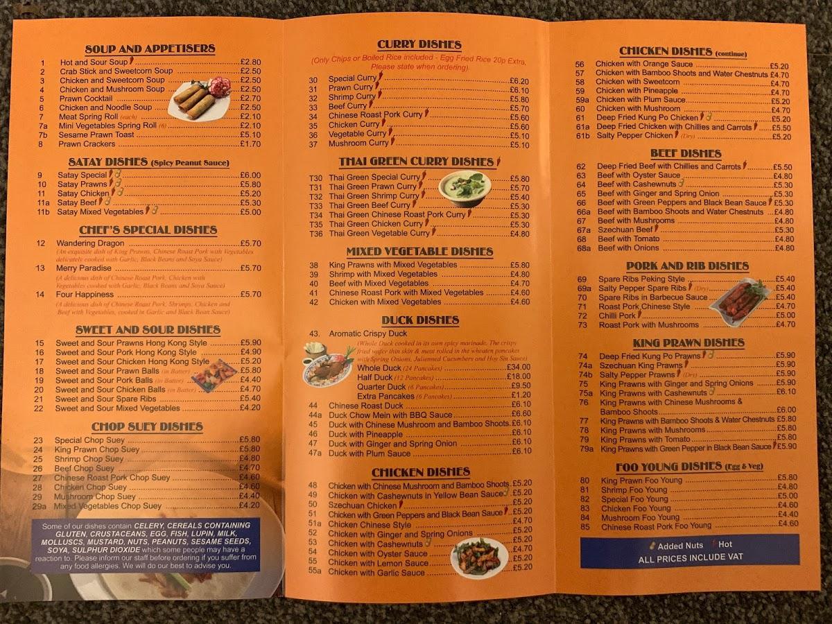Menu at Ocean House fast food, Street