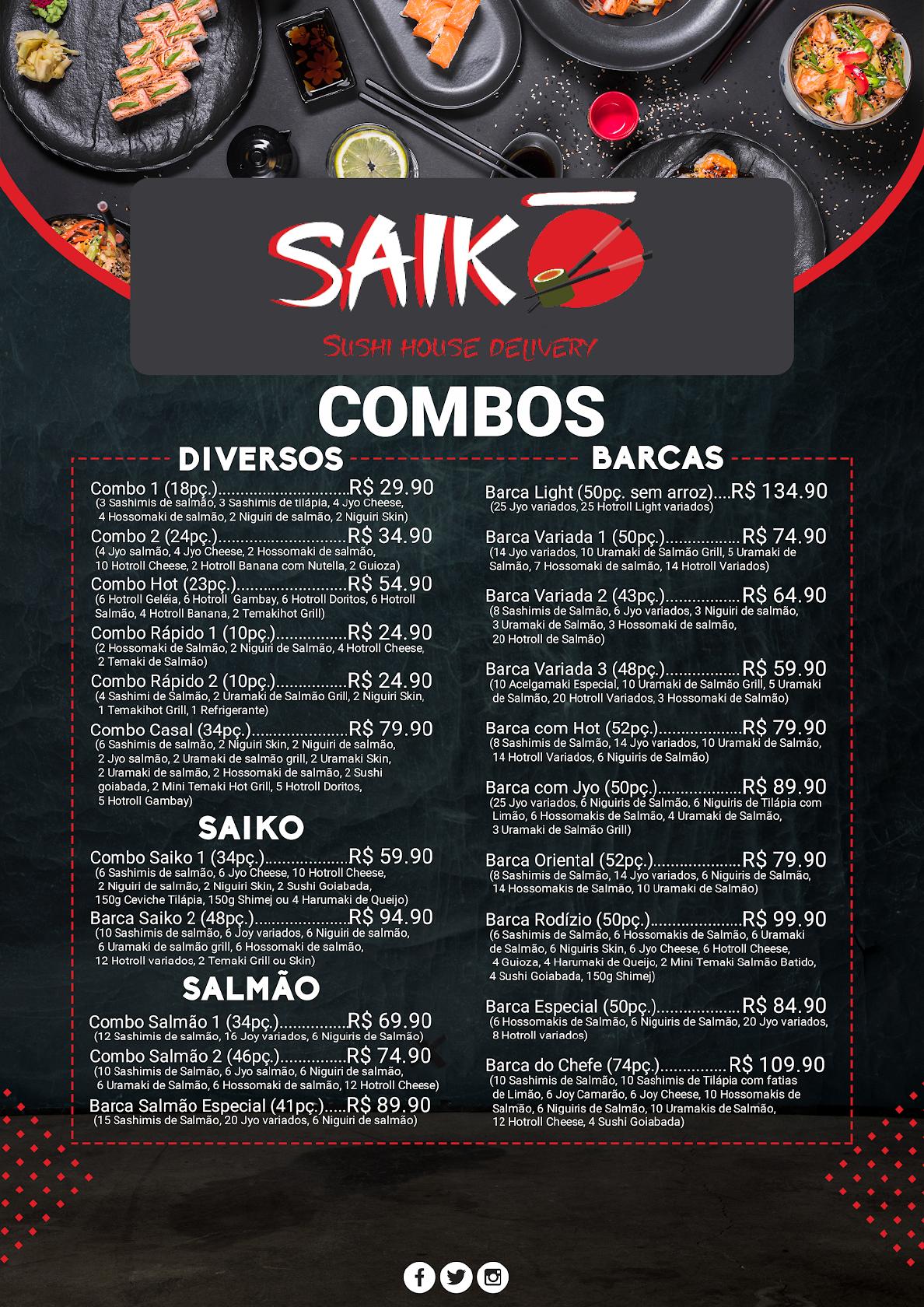 Healthy Menu  Restaurante Saikô