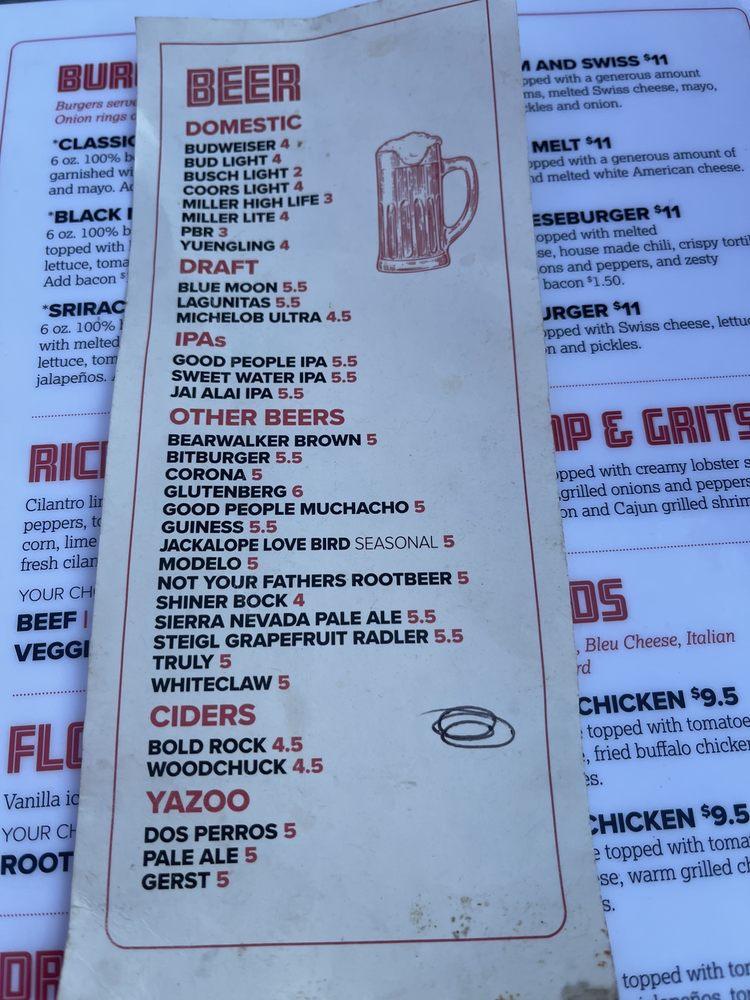 Menu at The Lucky Rooster pub & bar, Green Hill