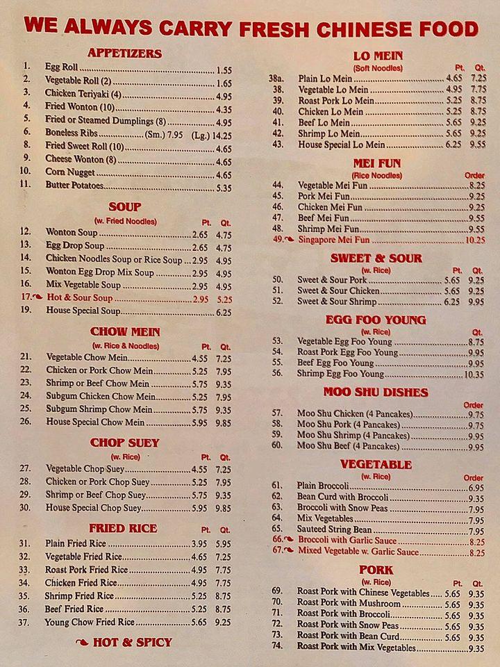 Jade Garden Monroe La Menu