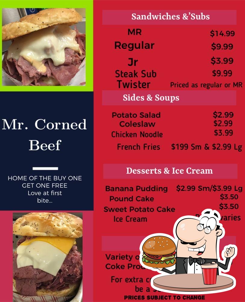 Mr. Corned Beef Delivery Menu, Order Online