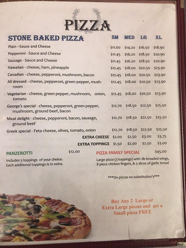 Menu at Restaurant, Elliot Lake
