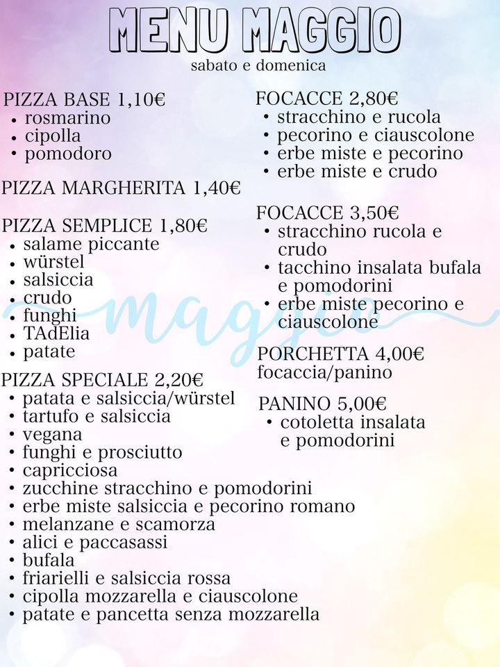 Menu di TAdElia pizza 