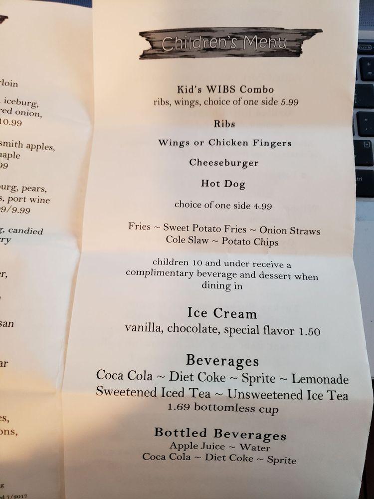 Menu at Wibs Wings Ribs & More BBQ, Collegeville