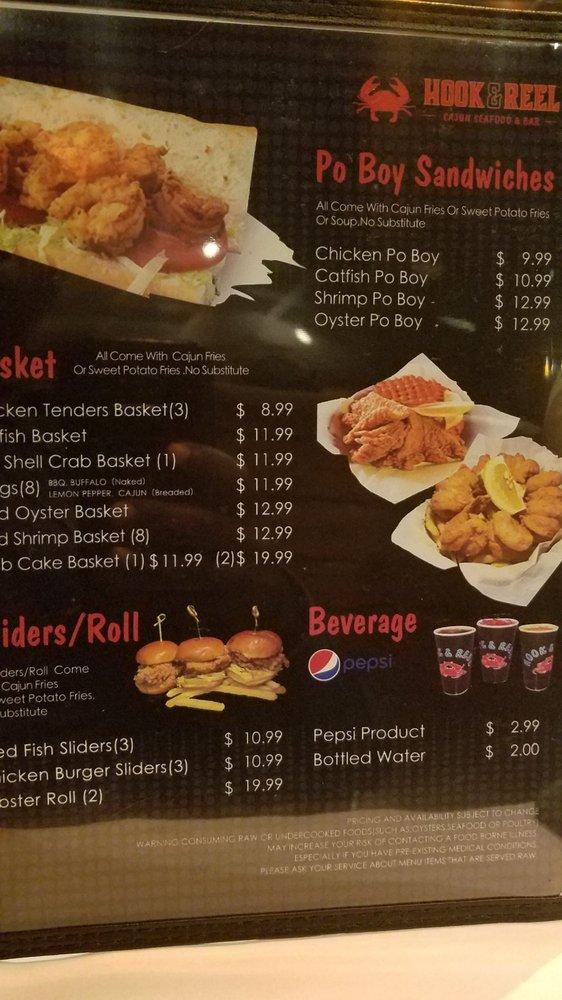 Carta De Hook & Reel Cajun Seafood & Bar, Pembroke Pines