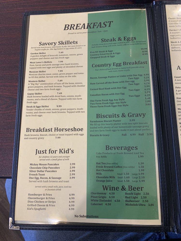 Menu at Olive Branch Cafe, South Jacksonville