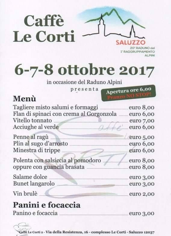 Menu di Caffé Le Corti 