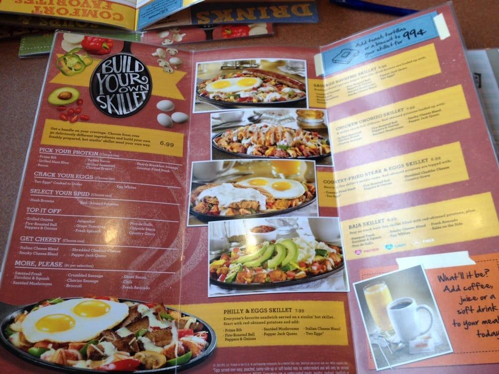 Menu at Denny's restaurant, Las Vegas, 5045 W Tropicana Ave