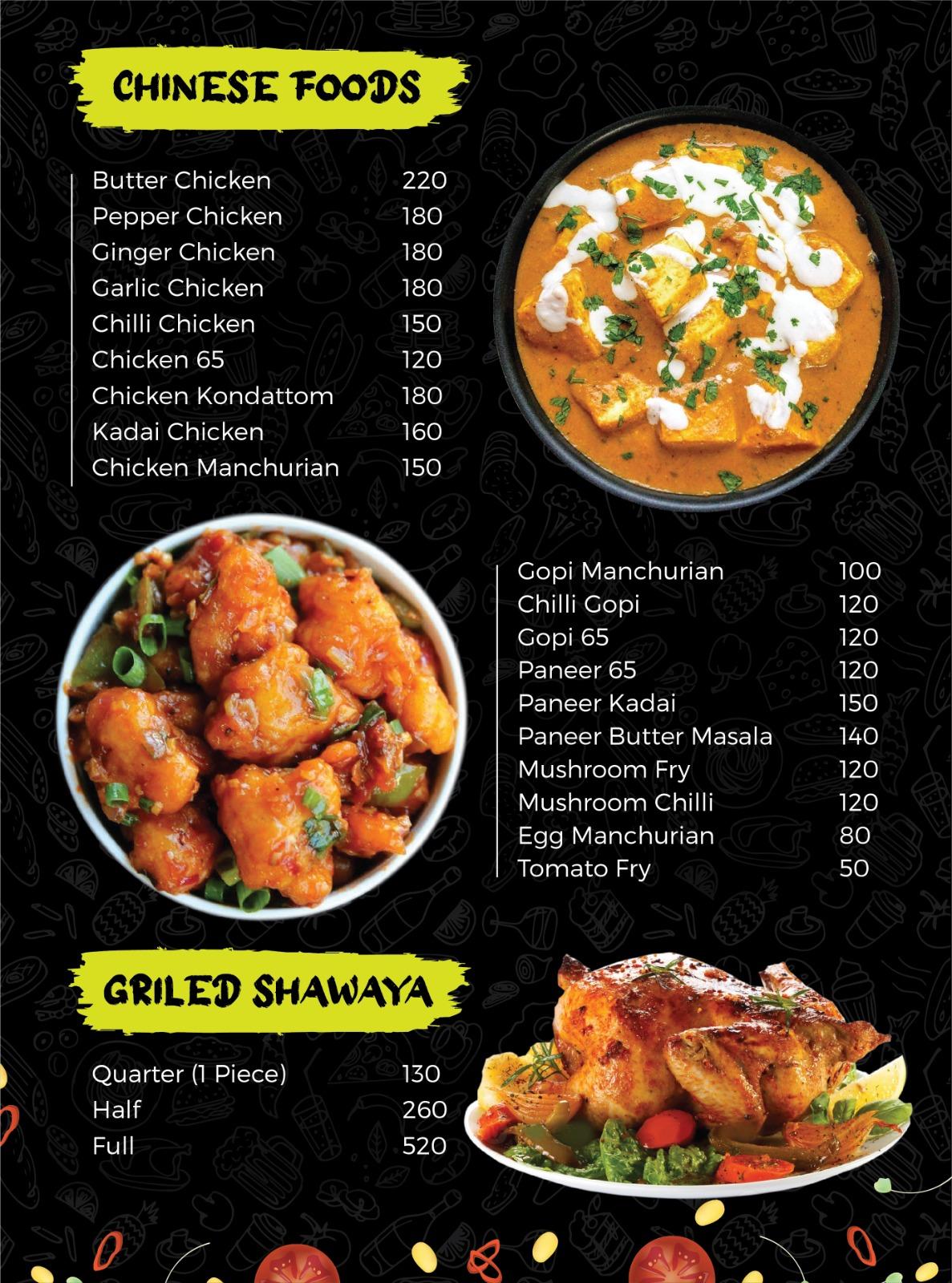 Menu at Salt and Pepper, Vellore
