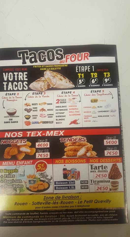 Menu de O'delice st sever