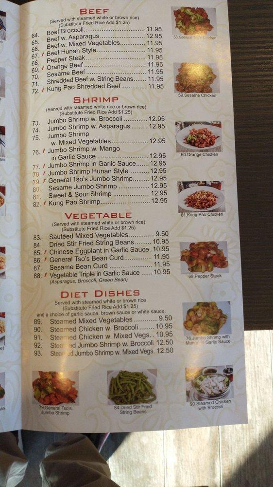 Menu at Spicy Chen restaurant, Cypress