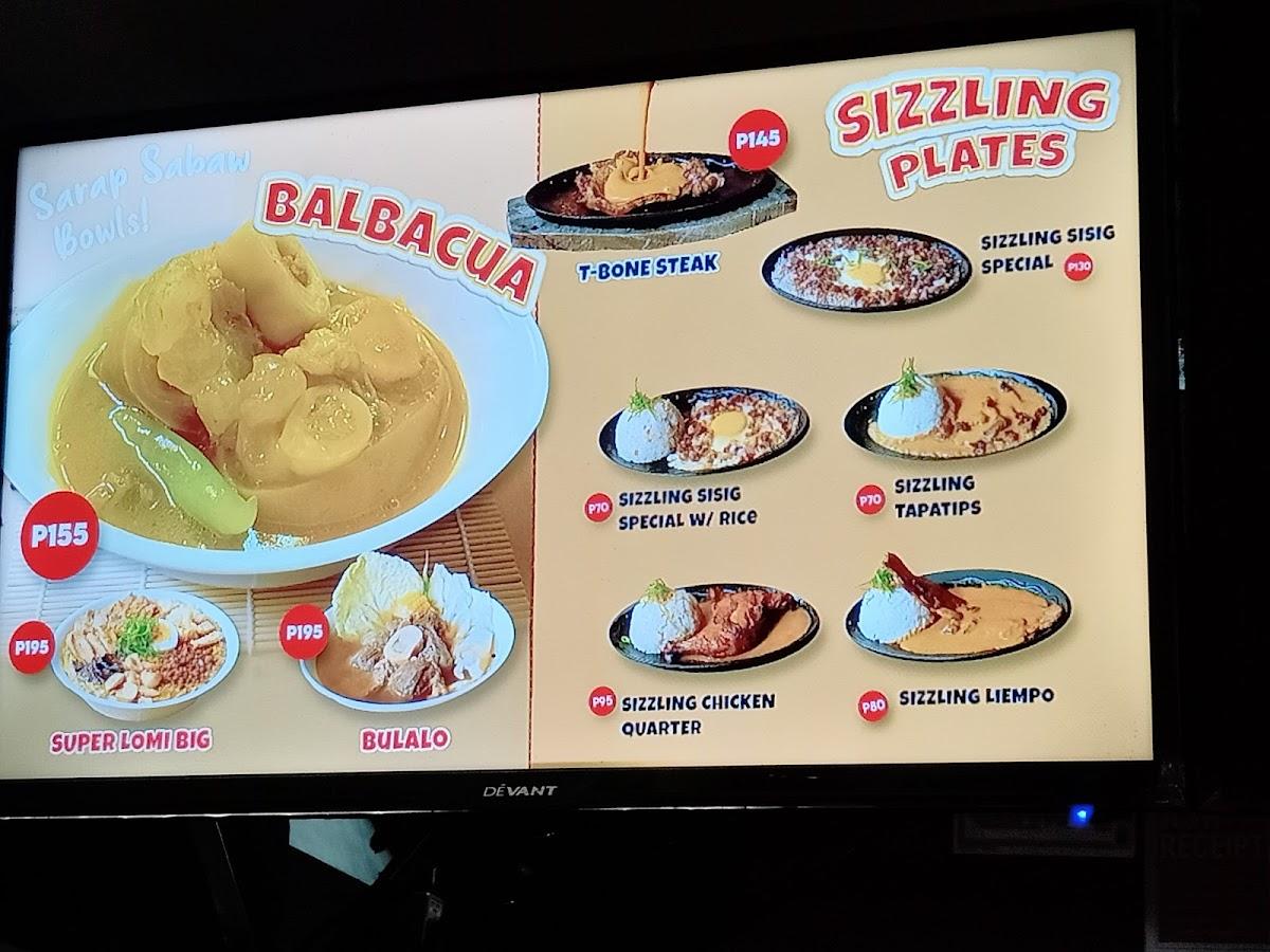 Menu at Andy's Famous Batangas Lomi & Bulalo restaurant, Quezon City