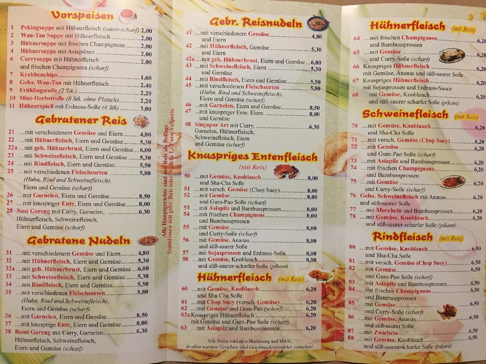 Asia Imbiss Offenbach Am Main Karte Carta del restaurante Asia Imbiss, Offenbach del Meno, Pfaffenweg 1