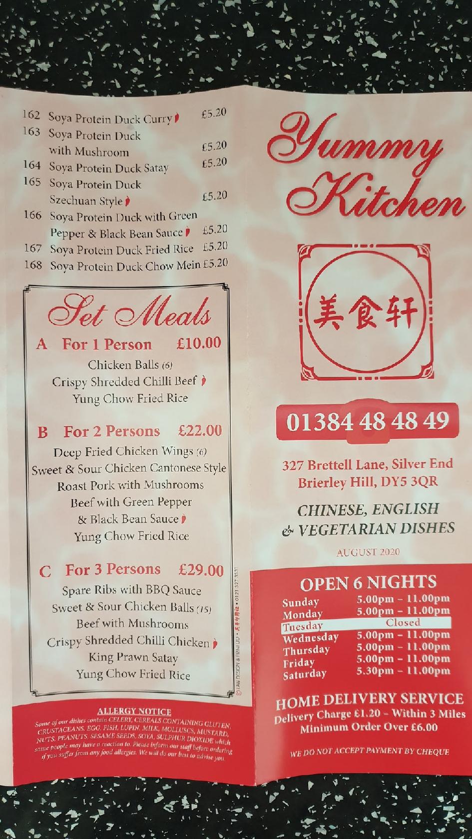 Menu At Yummy Kitchen Menu Brierley Hill   Rdd4 Menu Yummy Kitchen 2021 08 