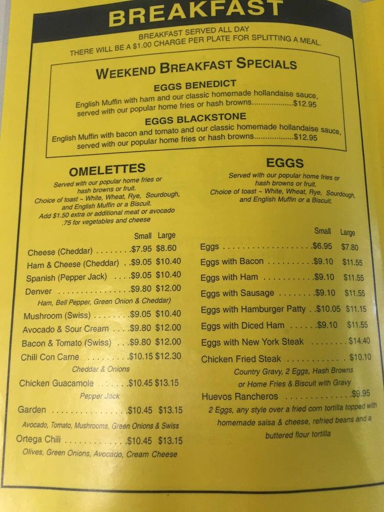 Carta del restaurante Live Oak Grill, Kelseyville