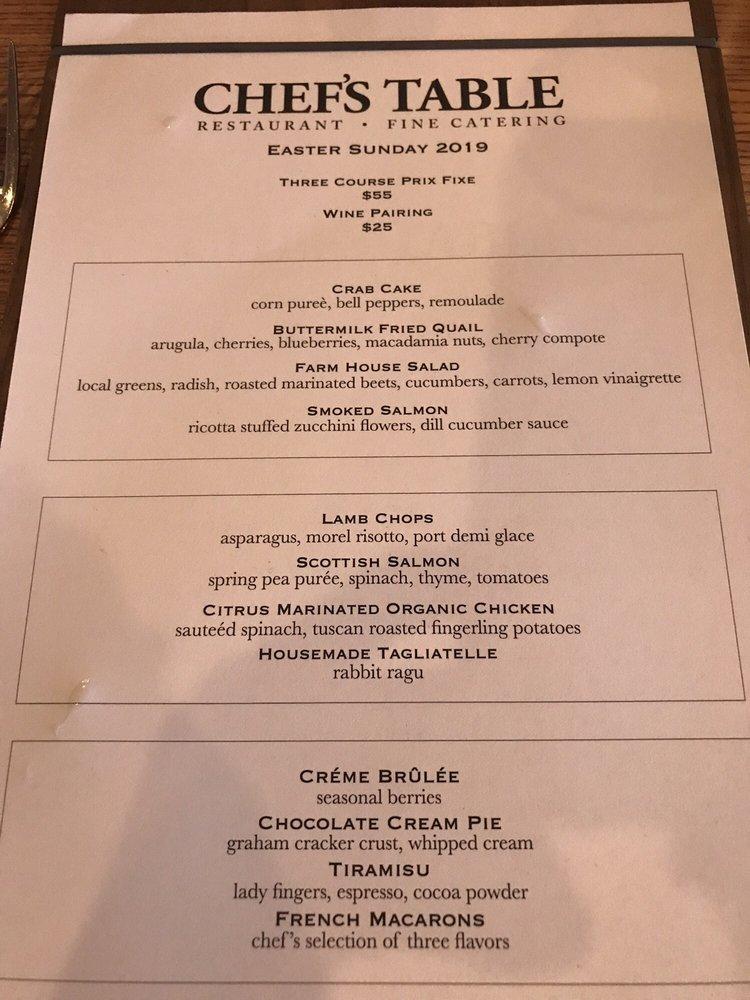 Menu at The Chef's Table pub & bar, Stuart