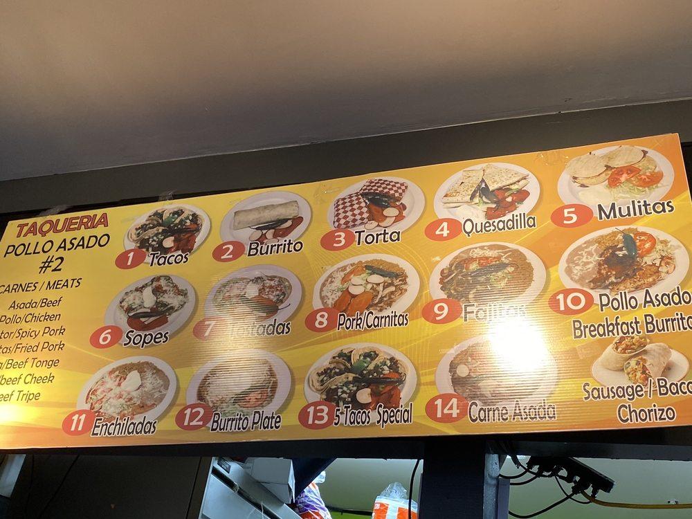 Menu at Omar's Taqueria 2 restaurant, Lynnwood