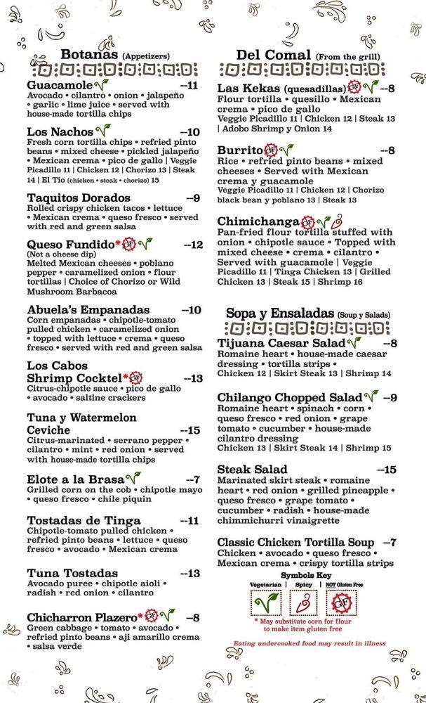 Carta del pub y bar Tacos el Tio, Municipio del Medford