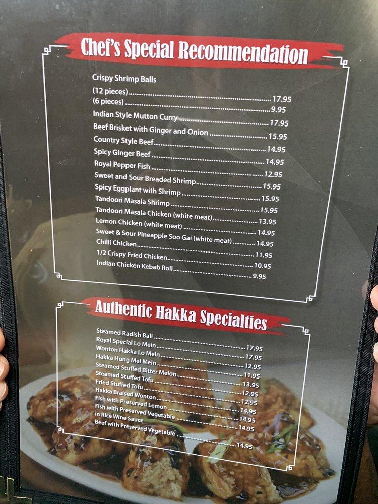 Menu au Royal Hakka Chinese Restaurant, Toronto
