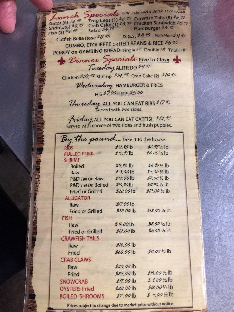 Menu at Seth's Lake Fork Creek restaurant, Quitman, TX-37