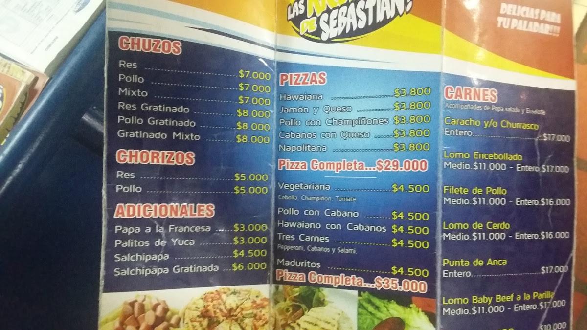 Carta Del Restaurante Las Ricuras Del Sebasti N Cali