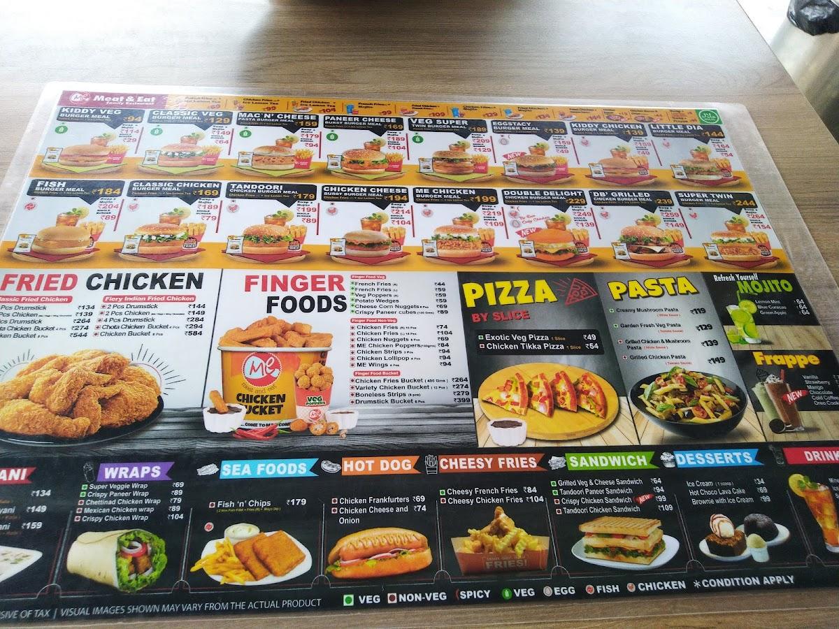 Menu at Meat and Eat VIT Katpadi, Vellore, Vellore, No603/1A2 VIT All Mart Road