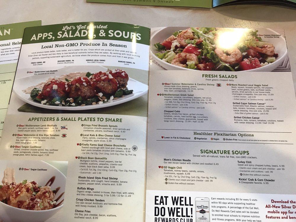 Menu at Silver Diner restaurant, Rockville, Rockville Pike