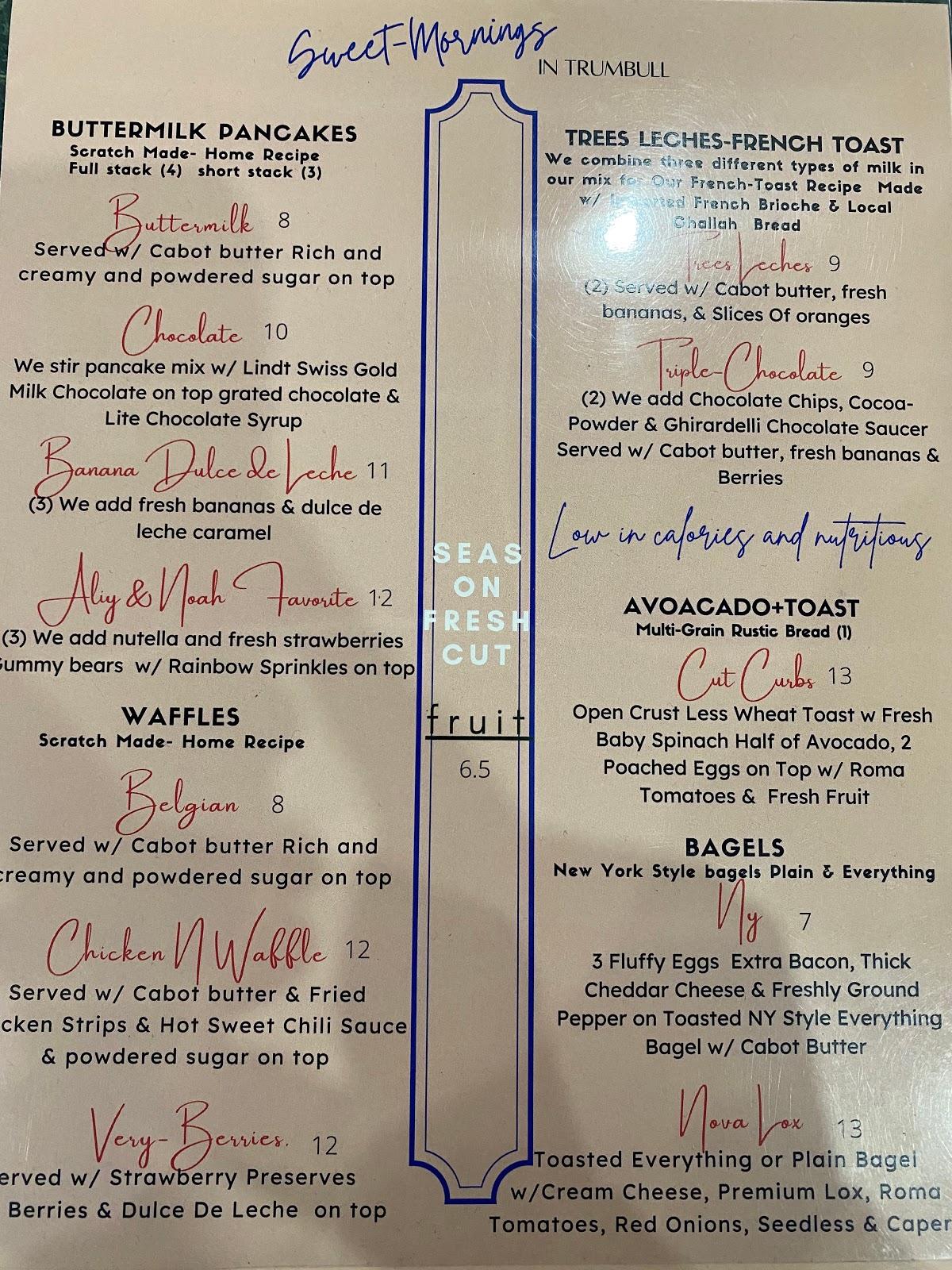 Menu at Trumbull Cafe & Grill, Trumbull