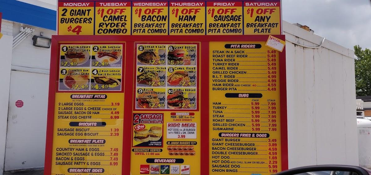 Menu at The Sheik Sandwiches and Subs fast food, Jacksonville, Beach Blvd