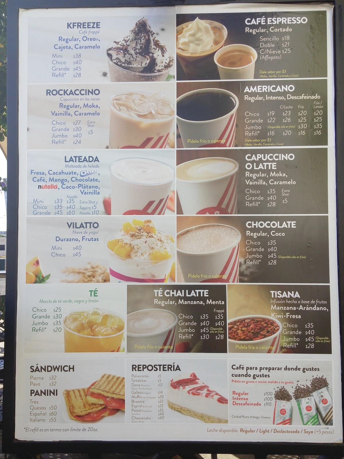 Menu at CAFFENIO Plaza Girasol cafe, Hermosillo, Blvd. Solidaridad No. 56  interior Plaza Girasol