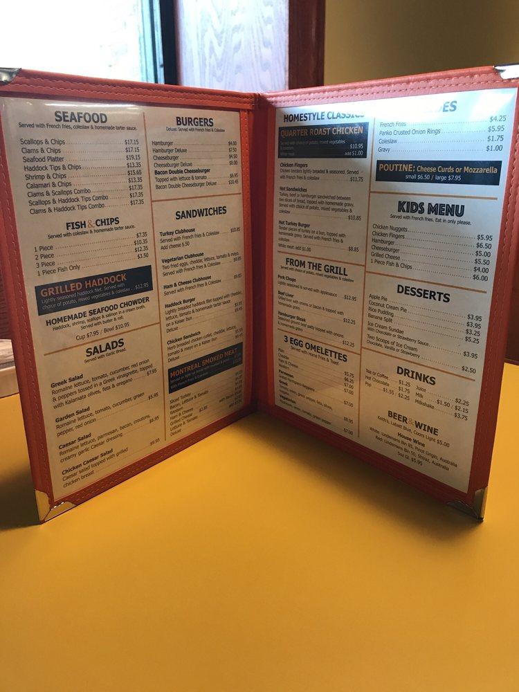 Menu at Pleasant Street Diner restaurant, Dartmouth