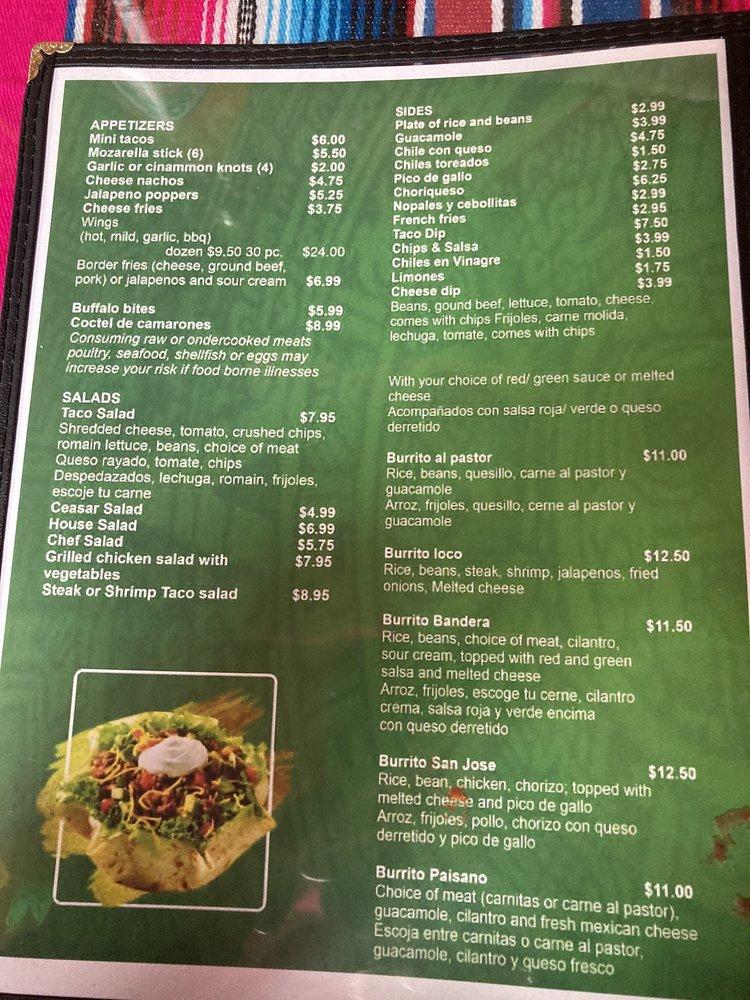 Menu at Burrito Loco Pizza and Grill pizzeria, WilkesBarre