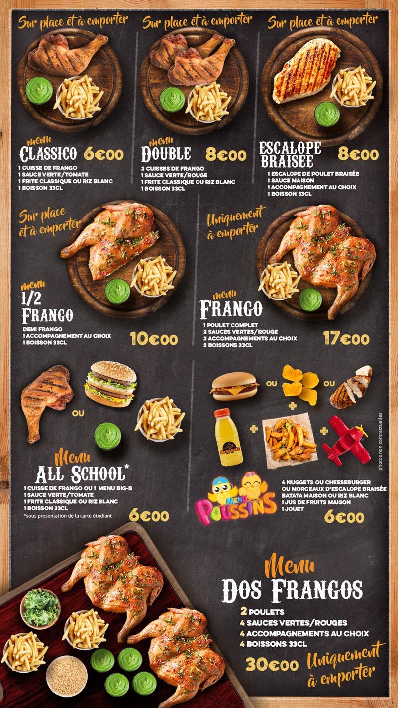 Menu at O Frango poulet braisé ( Lormont ) restaurant, Lormont