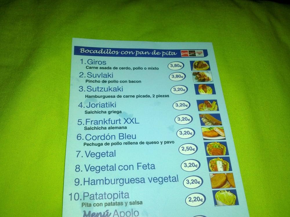 Carta de comida rápida Giros Griego, Zaragoza, 50010 Zaragoza