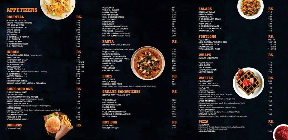 The Munching Factory menu