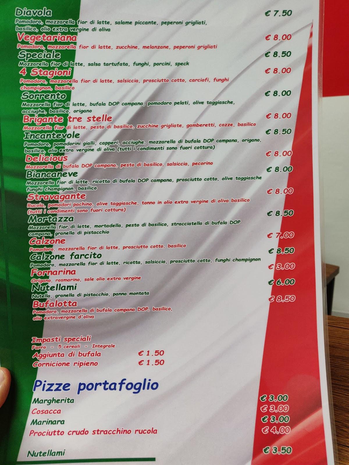 Menu da Il Segreto di Pulcinella pizzeria, Sansepolcro