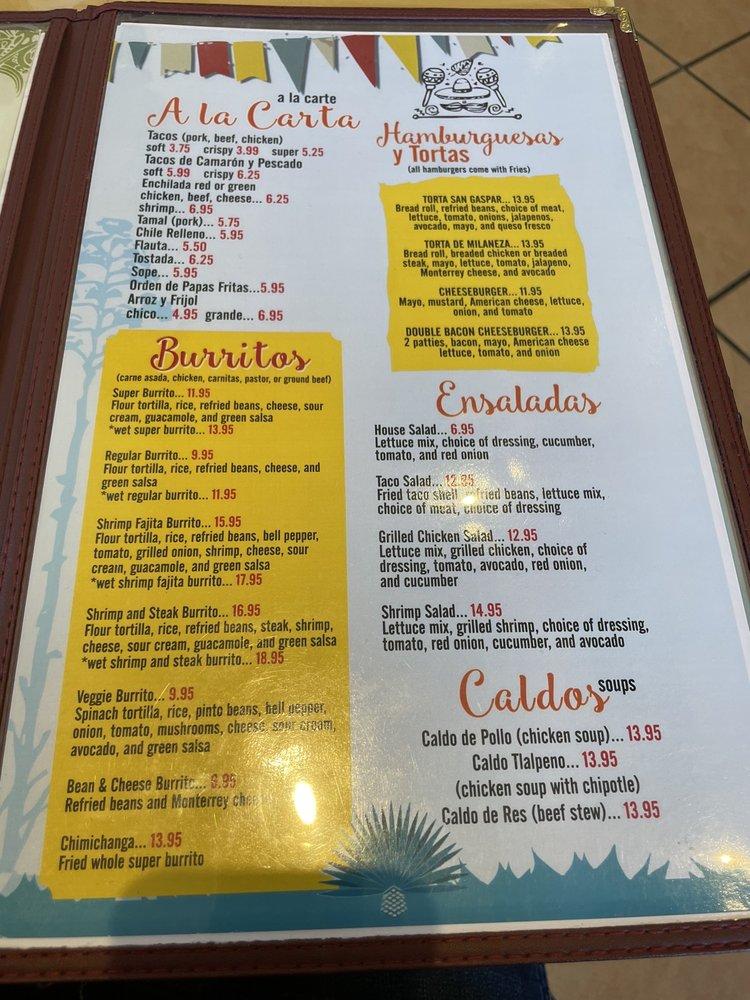 Menu at San Gaspar pub & bar, San Leandro