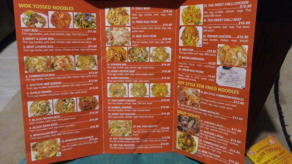 Menu at Noodle Bar, Rutherford, 4/15 N Mall