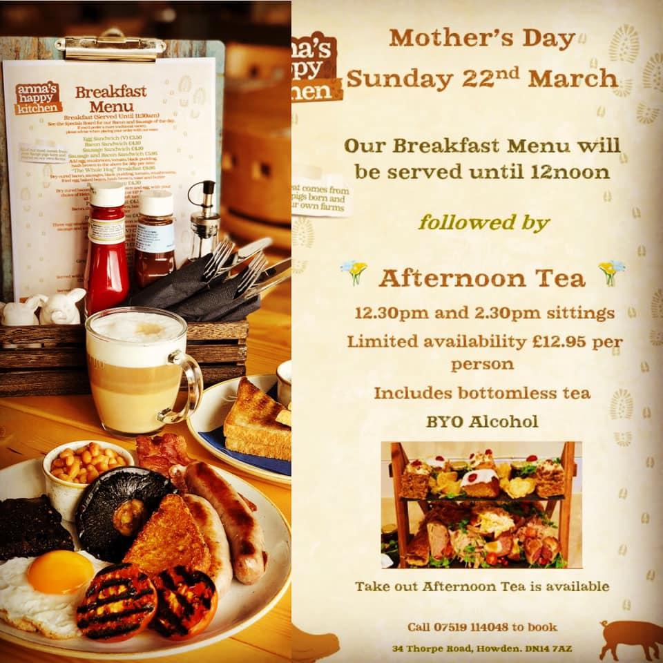 Menu at Anna's Happy Kitchen restaurant, Howden