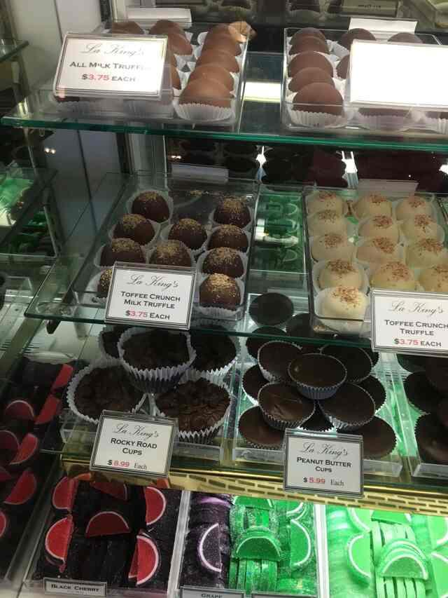 Menu at La King's Confectionery desserts, Galveston