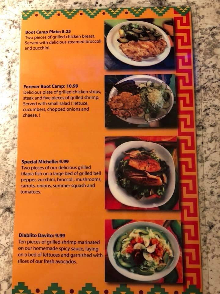 Menu at El Picante restaurant, Pikeville