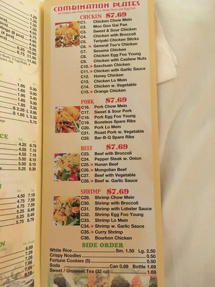 Menu at Green Tea restaurant, St. Augustine