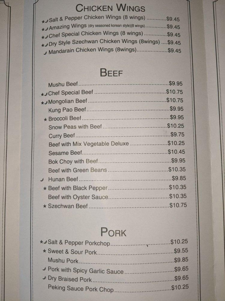 Menu at Amazing Kitchen restaurant, Tracy