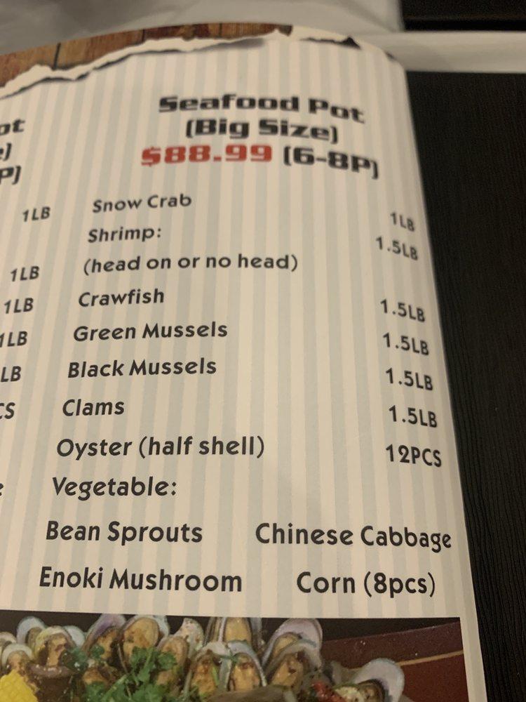 Menu at Craving Crab restaurant, Tulsa