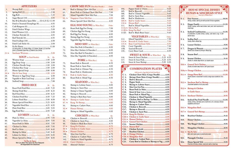 Menu At China 1 Restaurant, Louisville, Maple Brook Dr