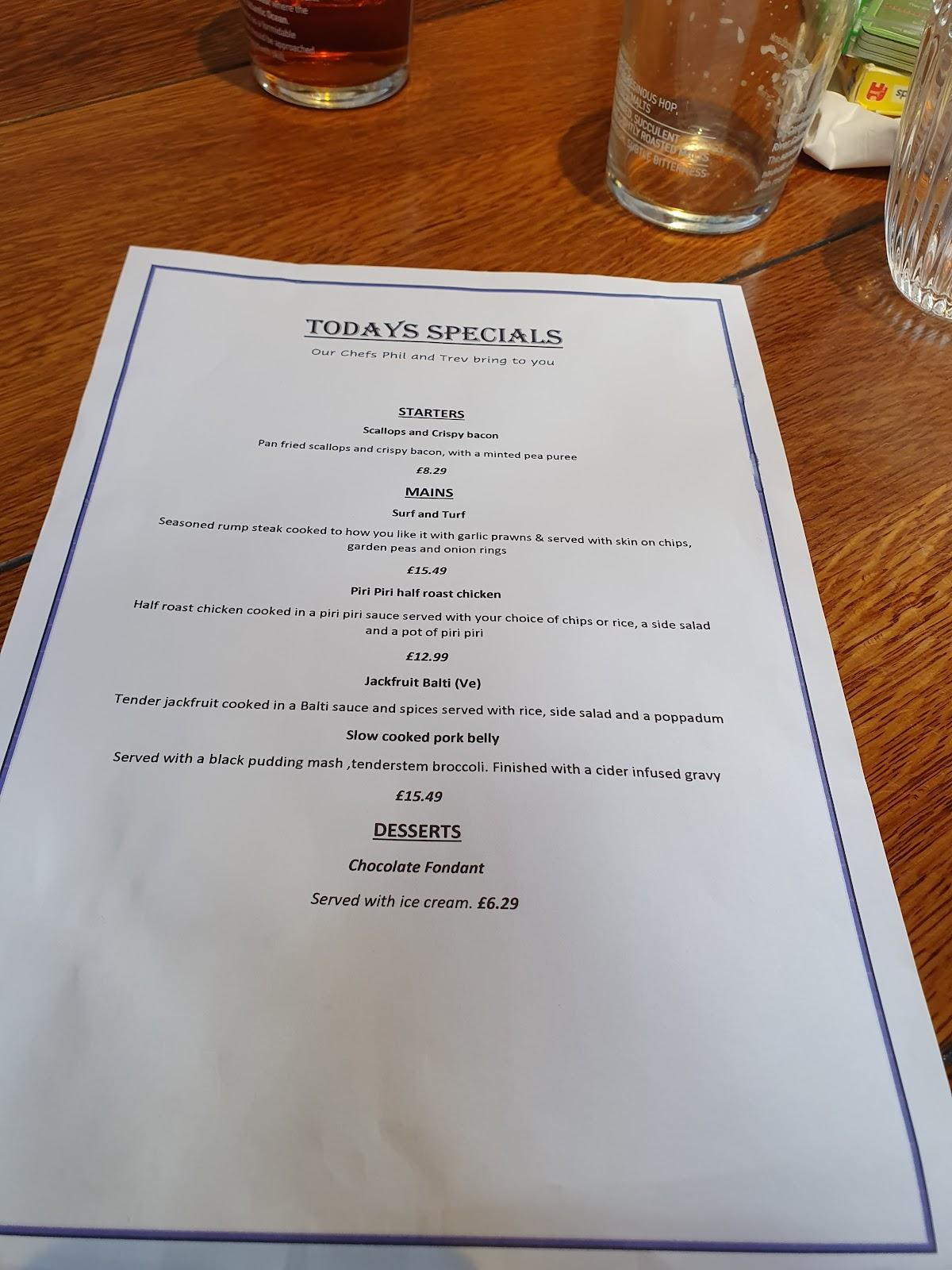 Menu at The Royal Oak pub & bar, Higher Kinnerton