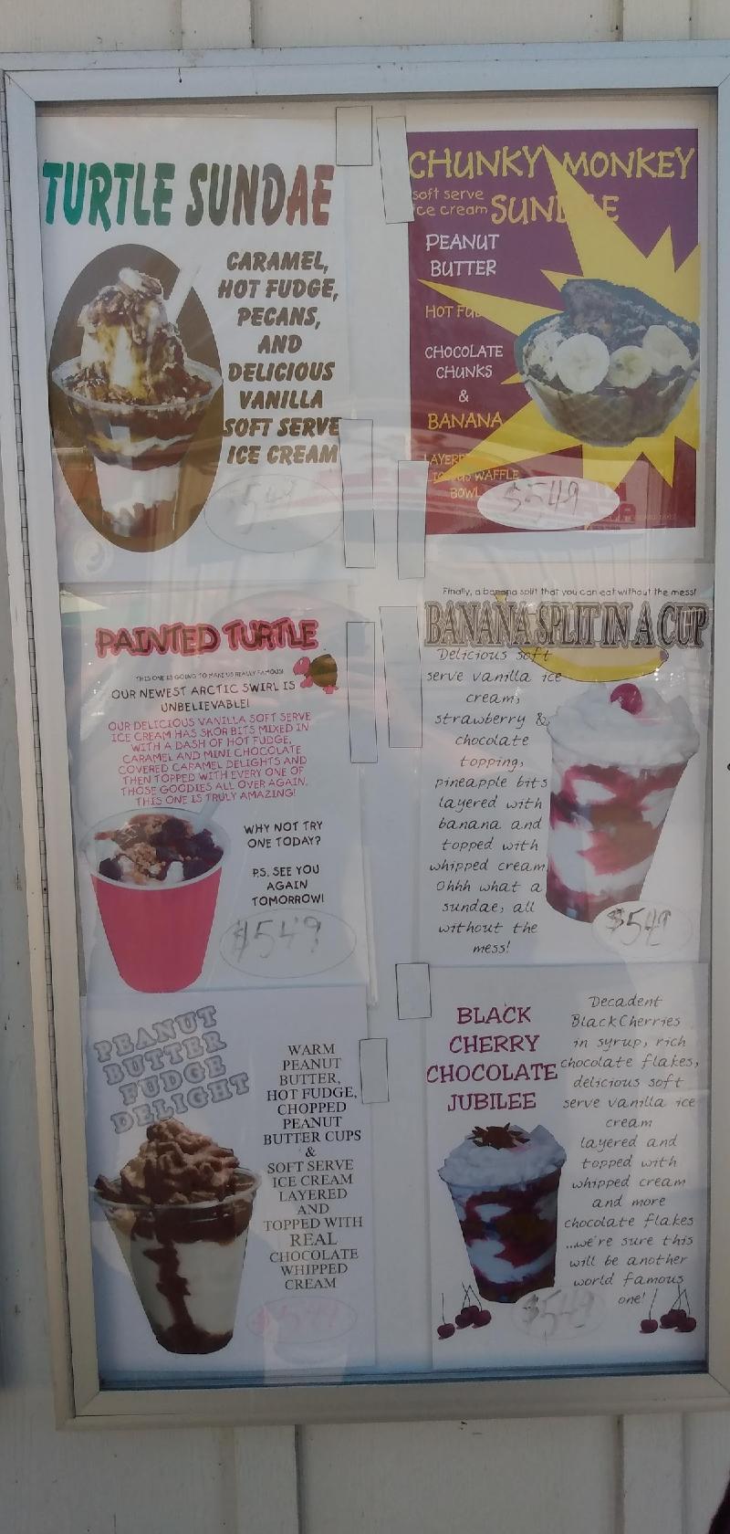 Menu at The Ice Cream Hut desserts, Midhurst