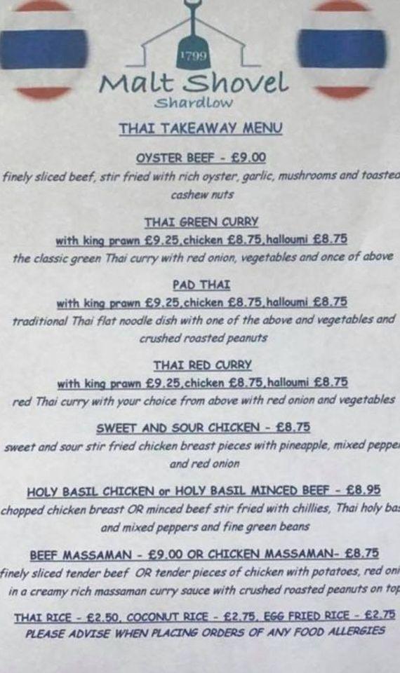 Menu at The Malt Shovel Shardlow pub & bar, Derby, 49 The Wharf